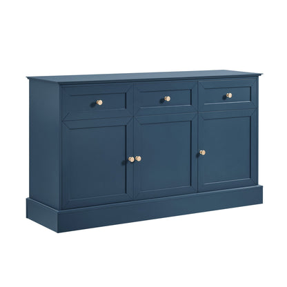 Ruby 3 Door Sideboard with Drawers - Teal - DUSK