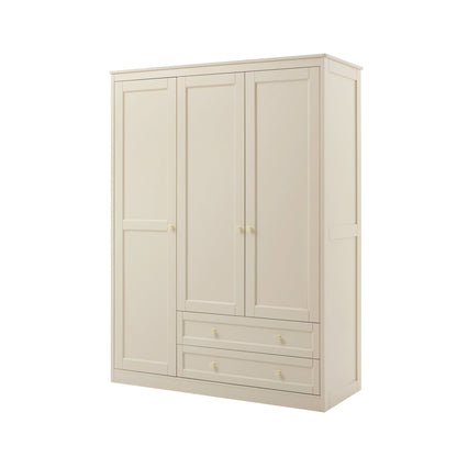Ruby 3 Door Wardrobe with Drawers - Cream - DUSK