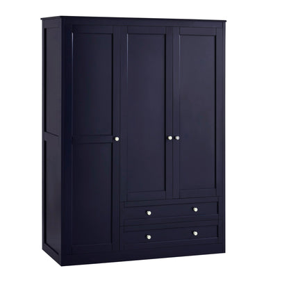 Ruby 3 Door Wardrobe with Drawers - Midnight - DUSK