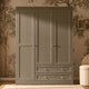 Ruby 3 Door Wardrobe with Drawers - Mushroom Brown - DUSK
