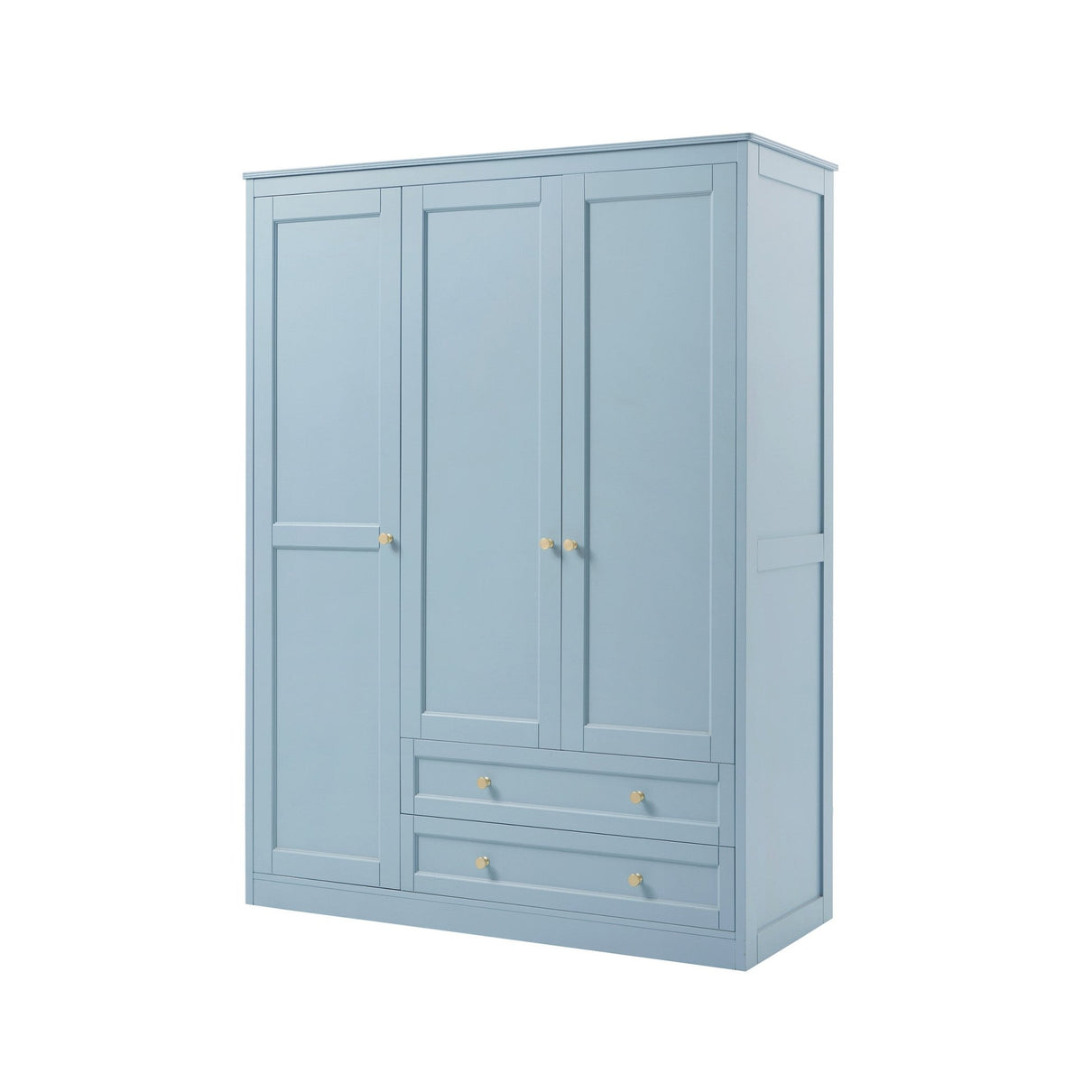 Ruby 3 Door Wardrobe with Drawers - Sky Blue - DUSK