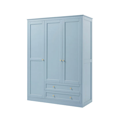 Ruby 3 Door Wardrobe with Drawers - Sky Blue - DUSK