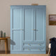 Ruby 3 Door Wardrobe with Drawers - Sky Blue - DUSK