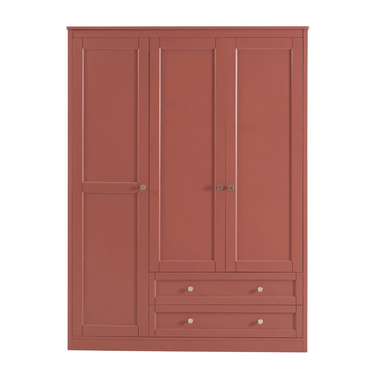 Ruby 3 Door Wardrobe with Drawers - Terracotta - DUSK