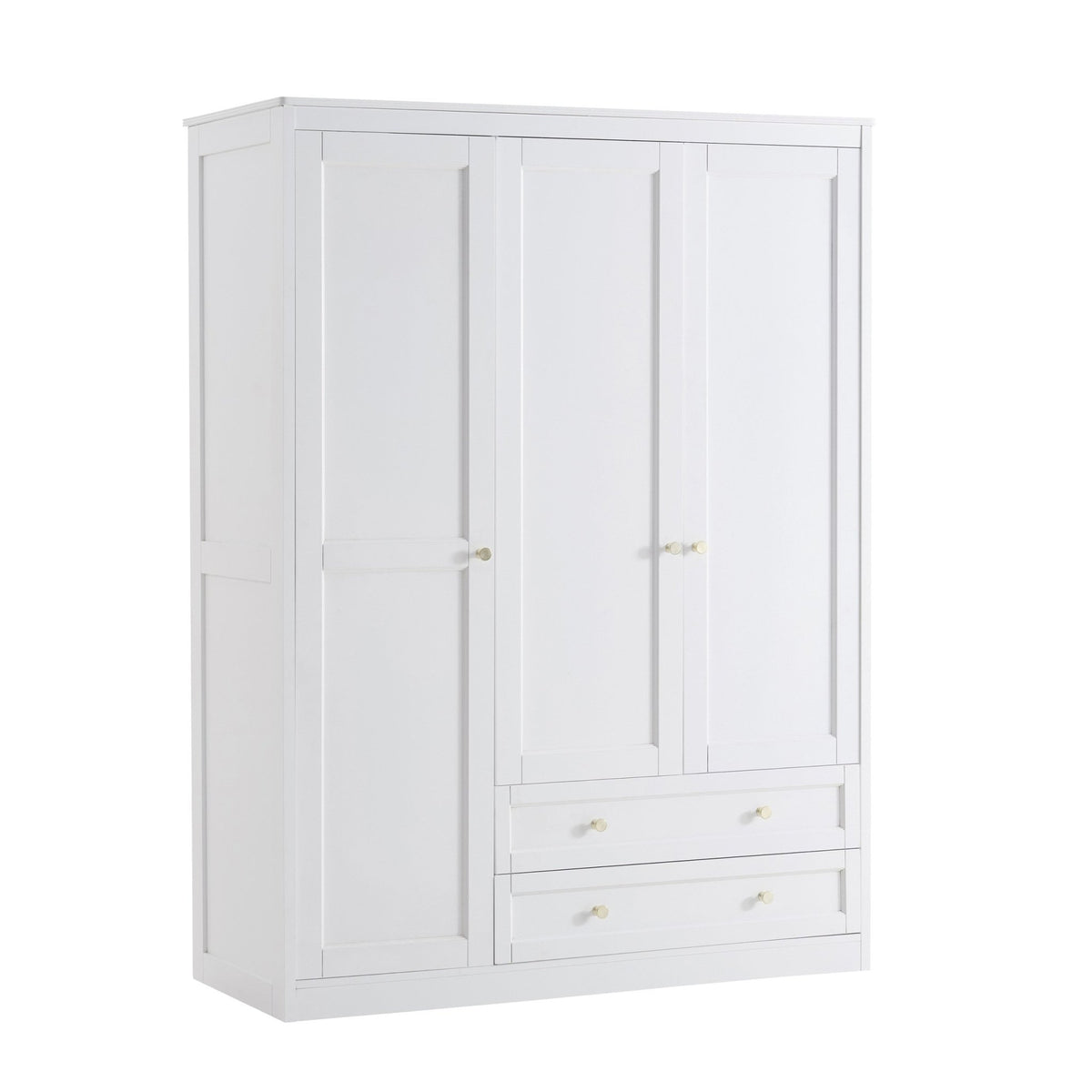 Ruby 3 Door Wardrobe with Drawers - Warm White - DUSK