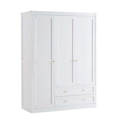 Ruby 3 Door Wardrobe with Drawers - Warm White - DUSK