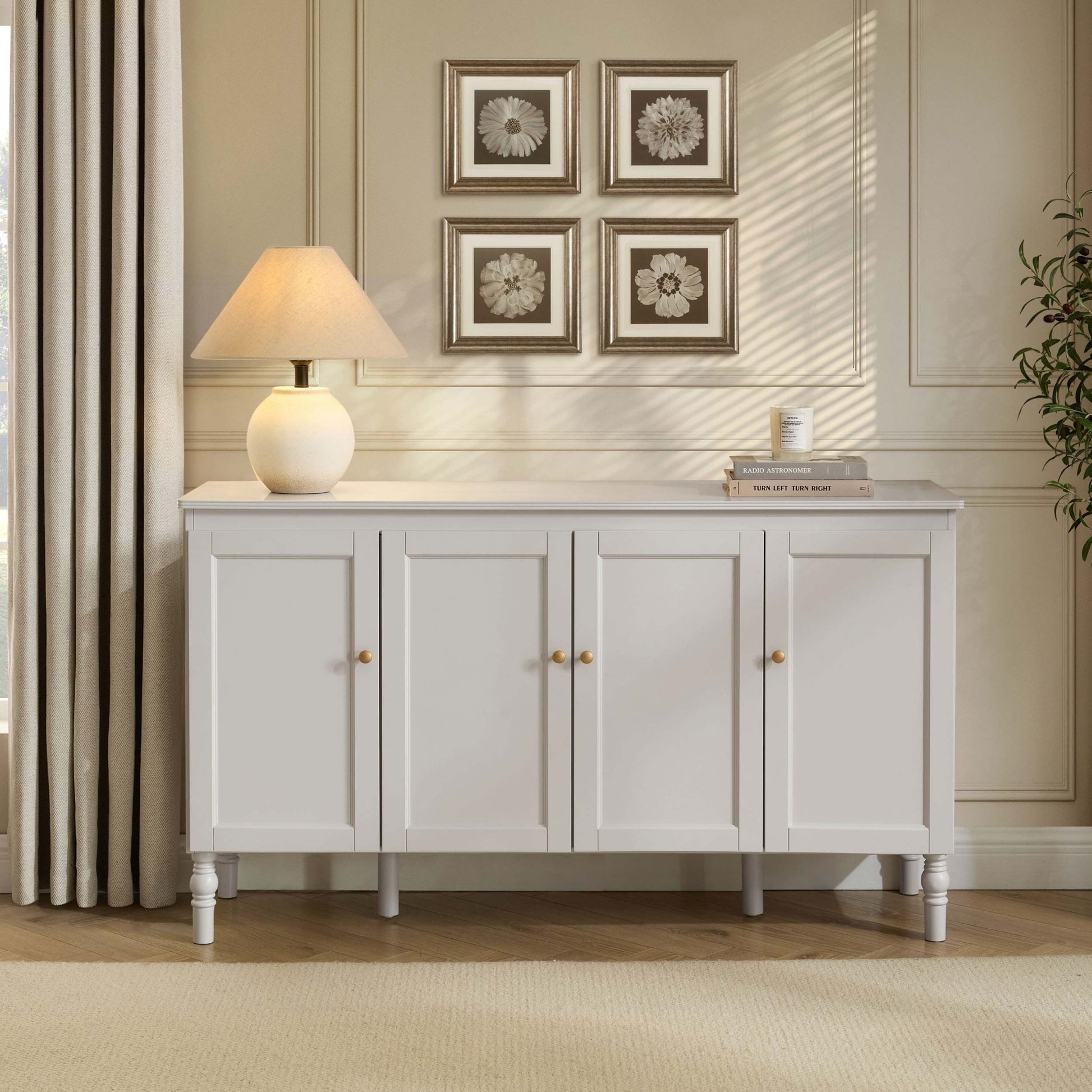 Ruby 4 Door Sideboard - Stone Grey - DUSK