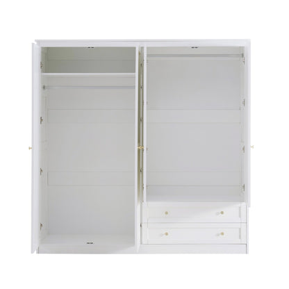 Ruby 4 Door Wardrobe - Warm White - DUSK