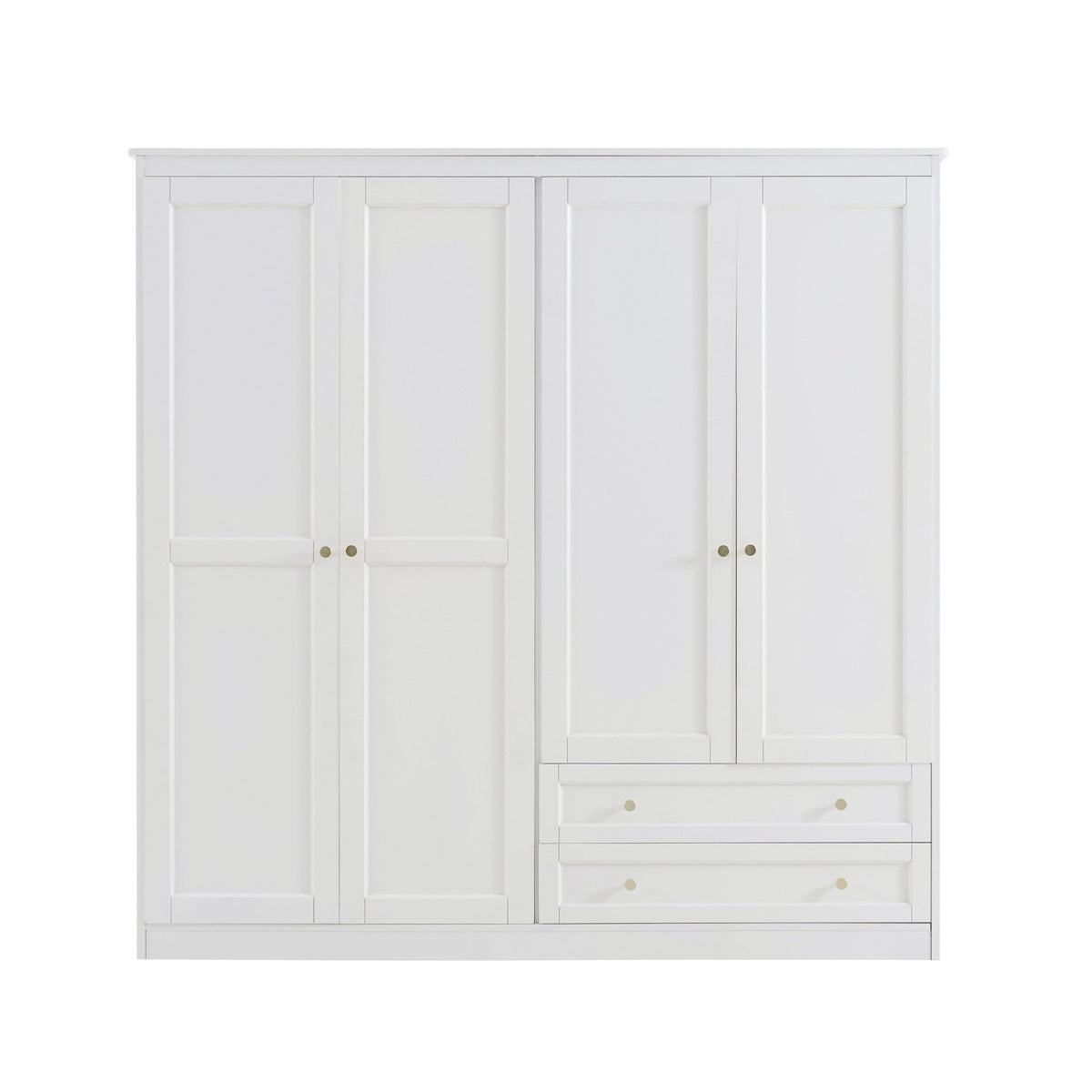 Ruby 4 Door Wardrobe - Warm White - DUSK