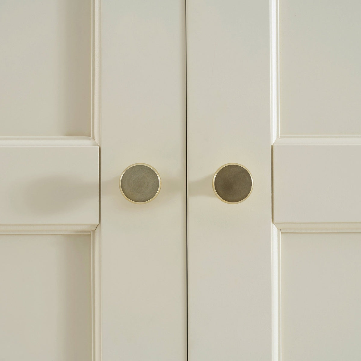 Ruby 6 Door Wardrobe with Drawers - Cream - DUSK