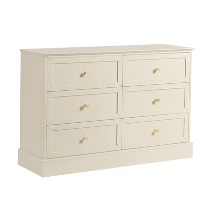 Ruby 6 Drawer Chest - Cream - DUSK