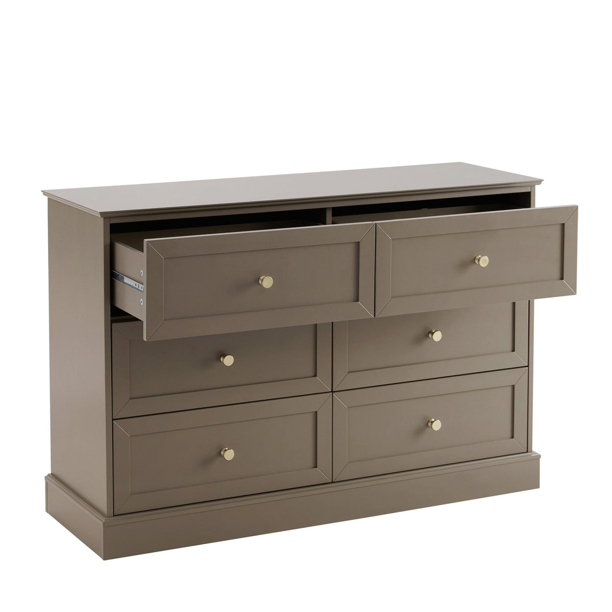 Ruby 6 Drawer Chest - Mushroom Brown - DUSK