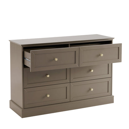 Ruby 6 Drawer Chest - Mushroom Brown - DUSK