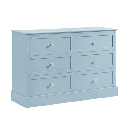Ruby 6 Drawer Chest - Sky Blue - DUSK