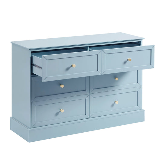 Ruby 6 Drawer Chest - Sky Blue - DUSK
