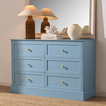 Ruby 6 Drawer Chest - Sky Blue - DUSK