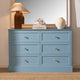 Ruby 6 Drawer Chest - Sky Blue - DUSK