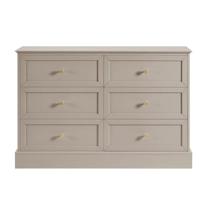 Ruby 6 Drawer Chest - Taupe - DUSK