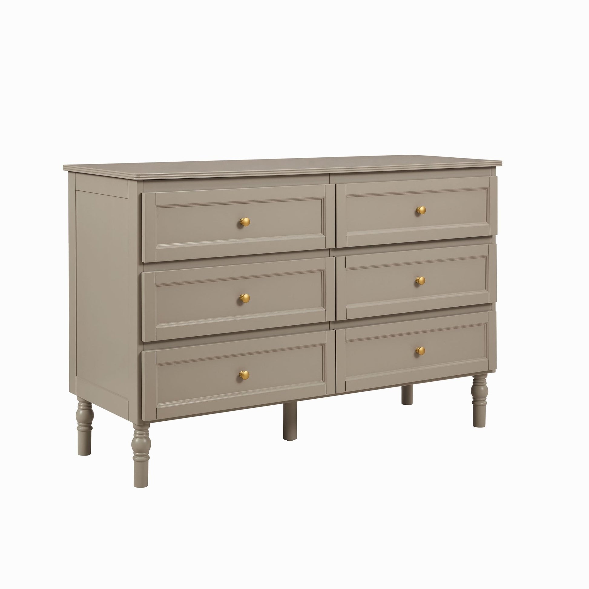 Ruby 6 Drawer Chest - Taupe - DUSK