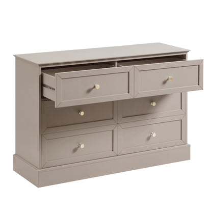 Ruby 6 Drawer Chest - Taupe - DUSK