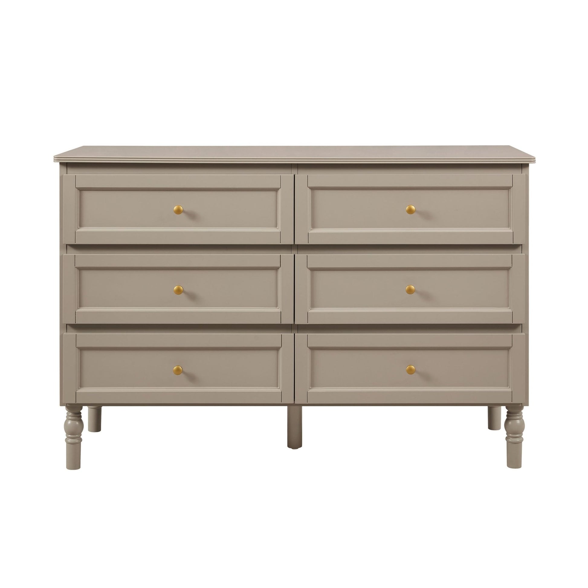 Ruby 6 Drawer Chest - Taupe - DUSK