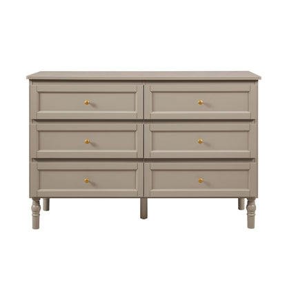 Ruby 6 Drawer Chest - Taupe - DUSK