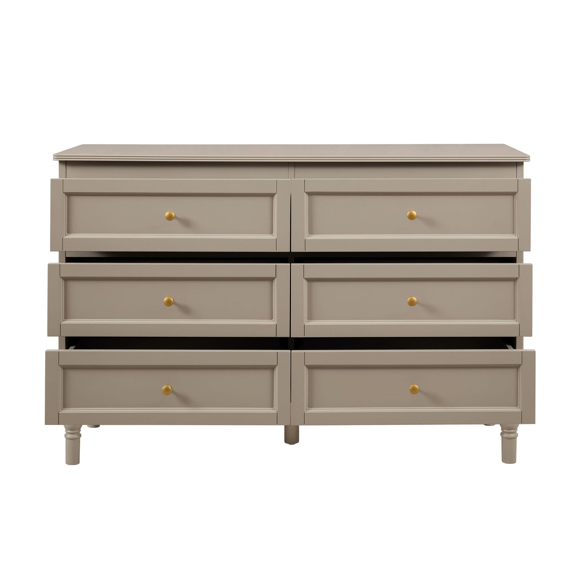 Ruby 6 Drawer Chest - Taupe - DUSK