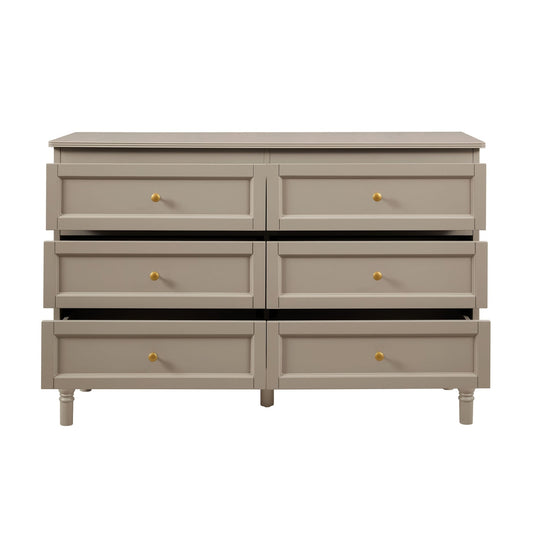 Ruby 6 Drawer Chest - Taupe - DUSK