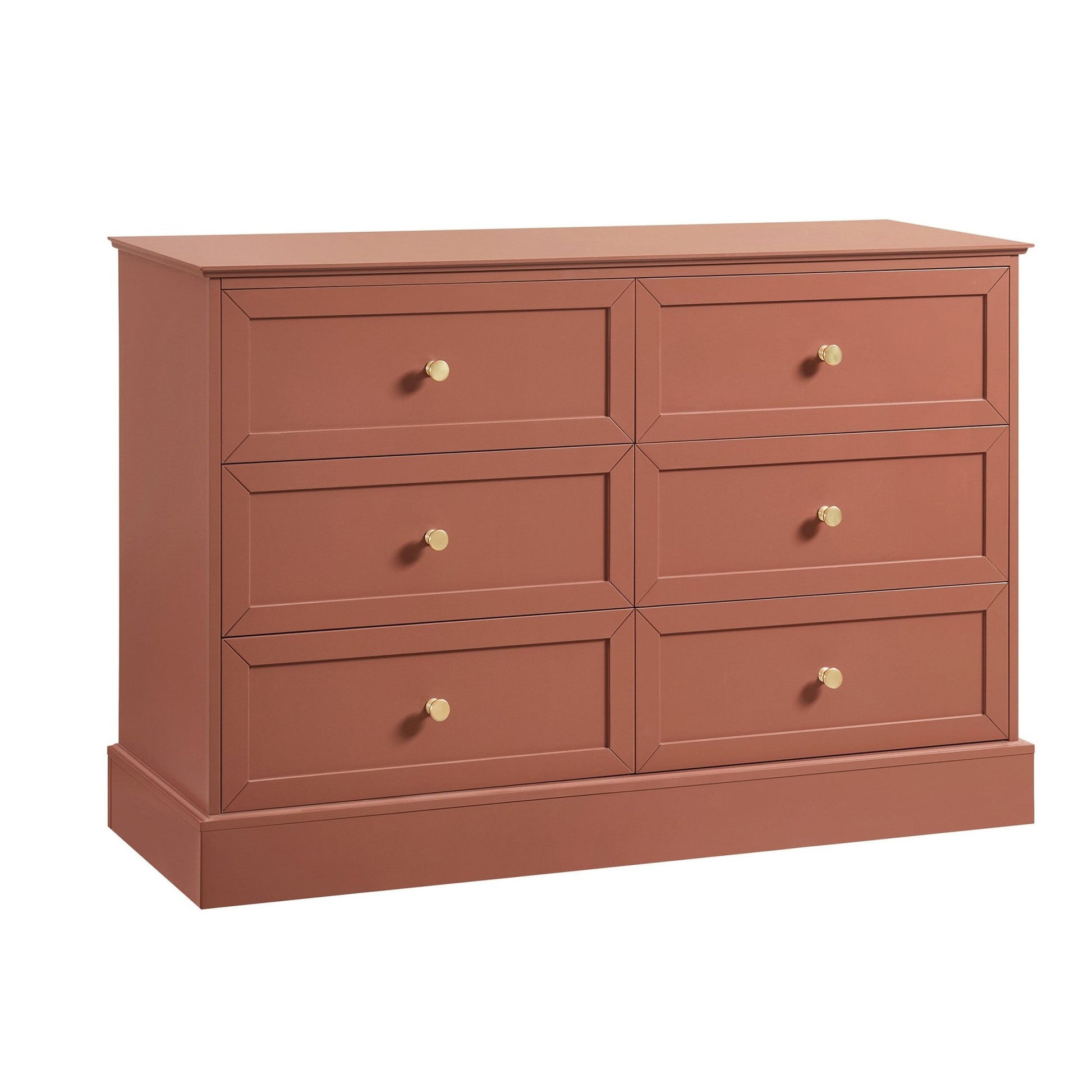Ruby 6 Drawer Chest - Terracotta - DUSK