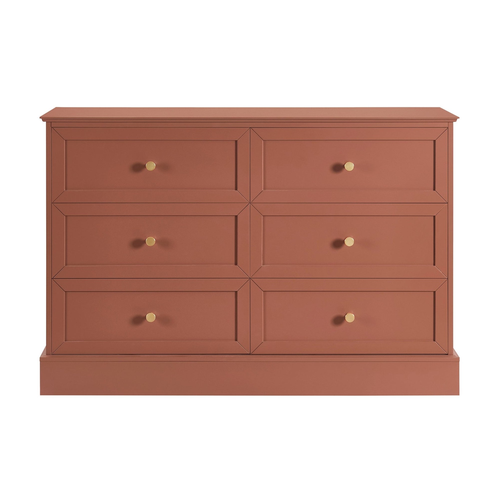 Ruby 6 Drawer Chest - Terracotta - DUSK