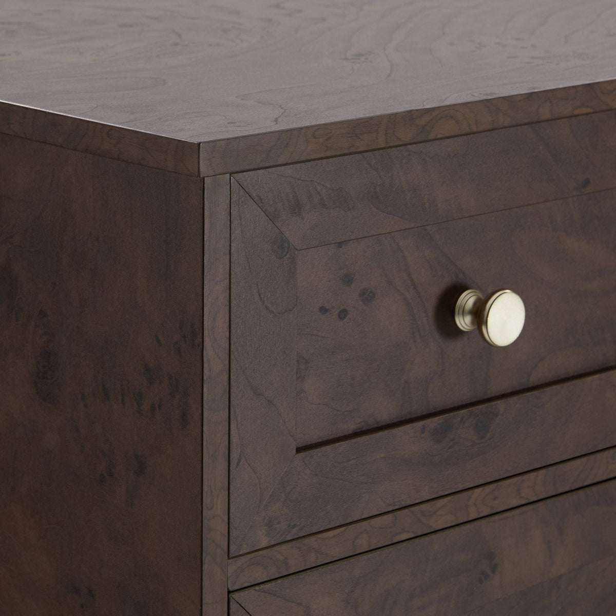 Ruby 7 Drawer Tall Chest - Dark Burl Effect - DUSK