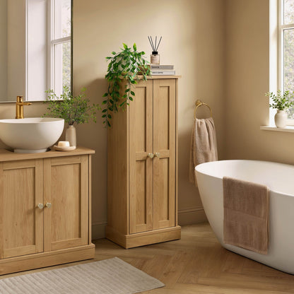Ruby Bathroom Storage Cabinet - Light Wood - DUSK