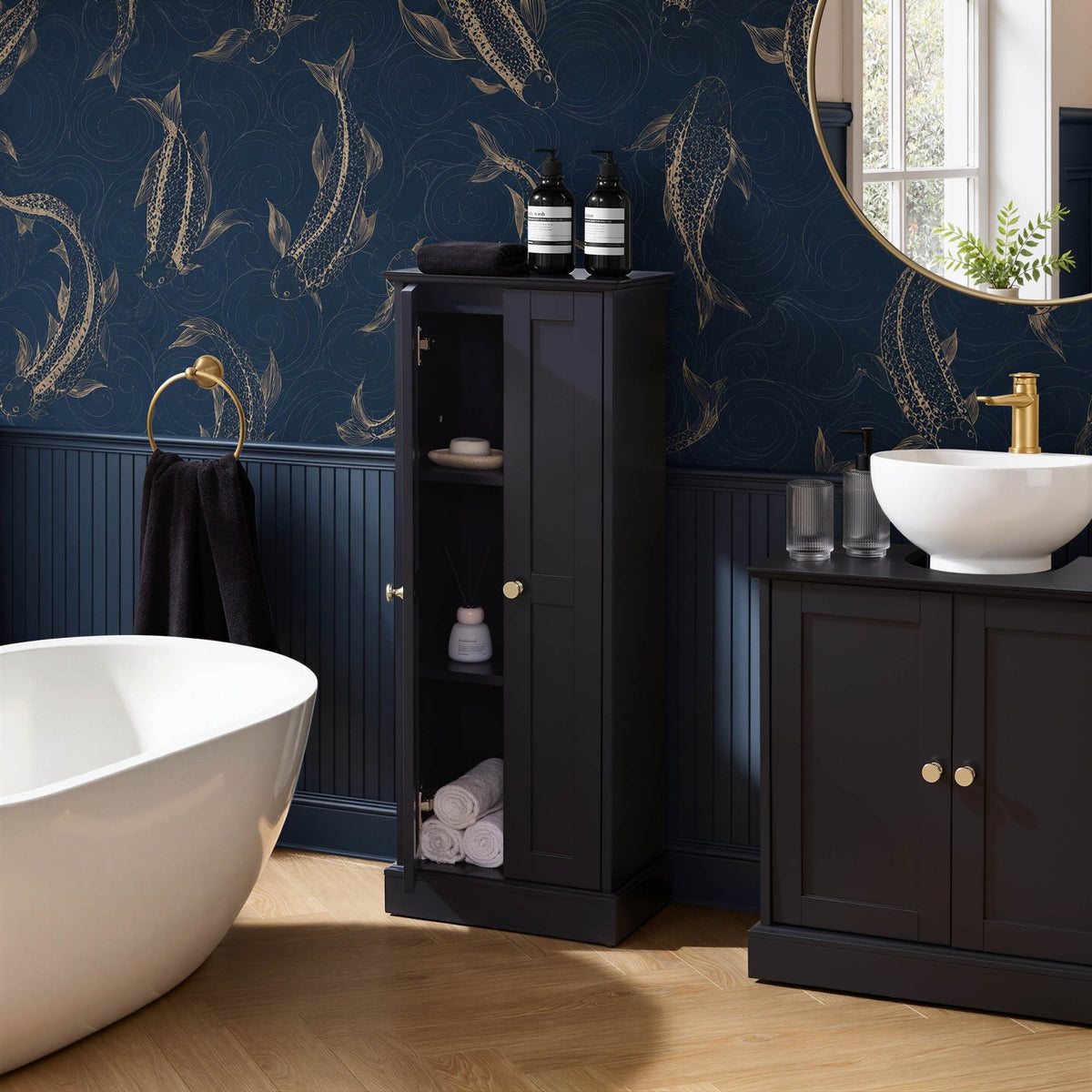 Ruby Bathroom Storage Cabinet - Midnight - DUSK
