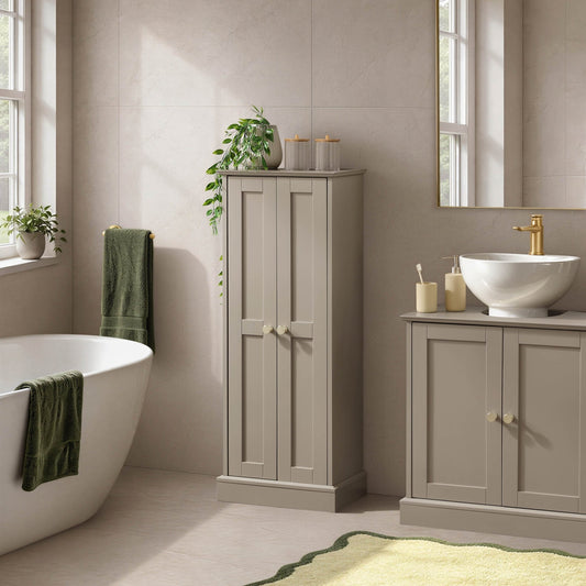 Ruby Bathroom Storage Cabinet - Taupe - DUSK