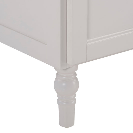 Ruby Bedside Table - Stone Grey - DUSK