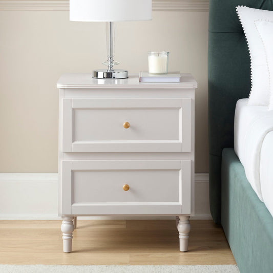 Ruby Bedside Table - Stone Grey - DUSK