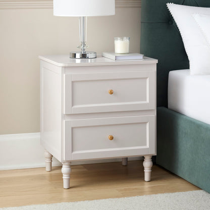 Ruby Bedside Table - Stone Grey - DUSK