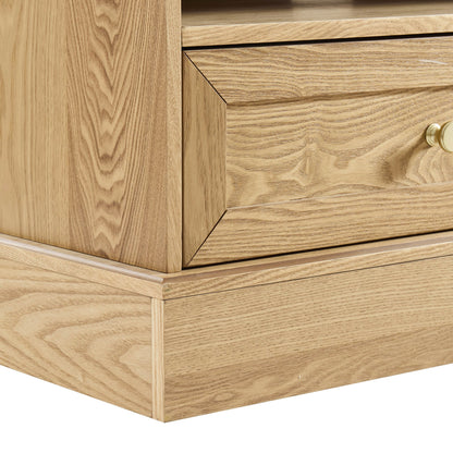 Ruby Corner TV Unit for TVs up to 55"- Light Wood - DUSK