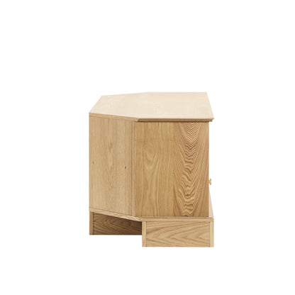 Ruby Corner TV Unit for TVs up to 55"- Light Wood - DUSK