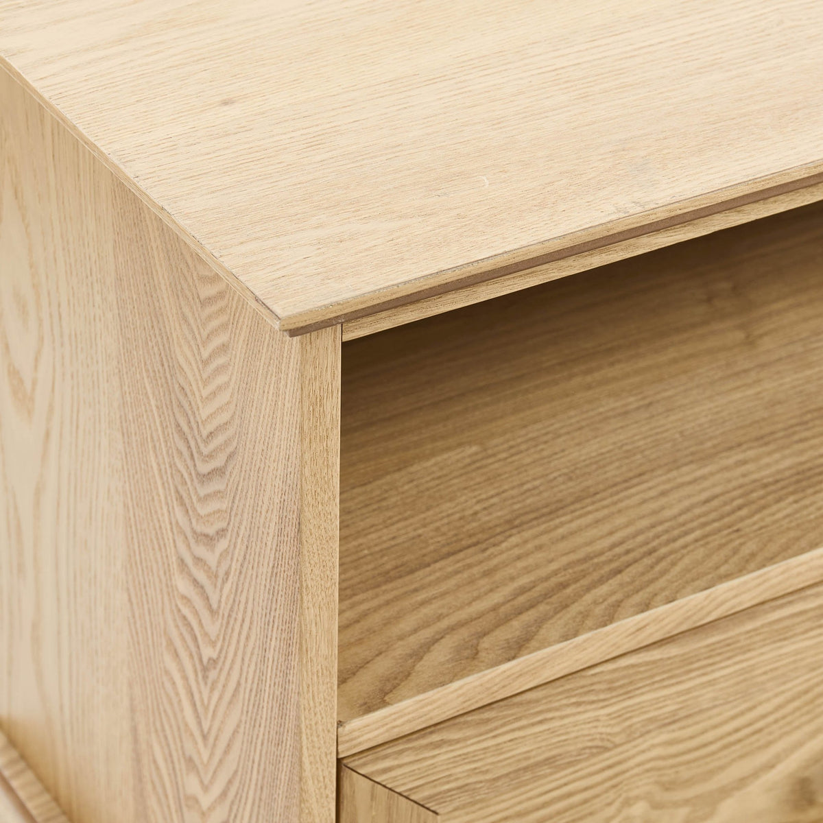 Ruby Corner TV Unit for TVs up to 55"- Light Wood - DUSK