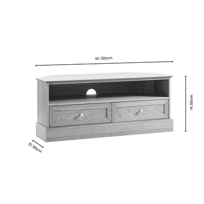 Ruby Corner TV Unit fot TVs up to 55" - Light Wood - DUSK
