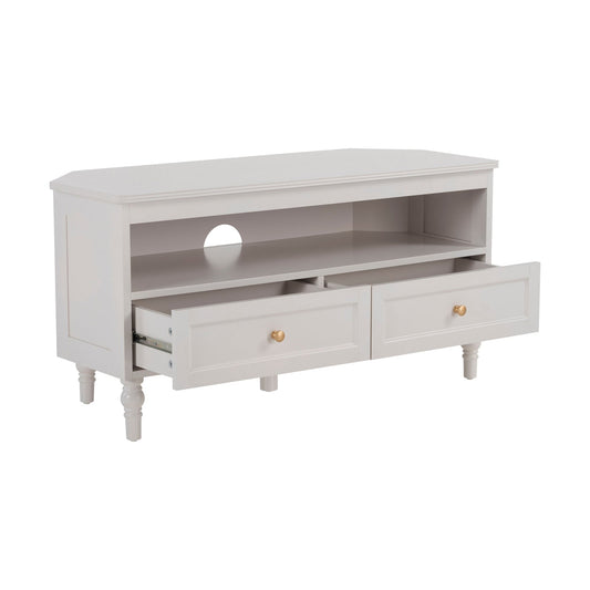 Ruby Corner TV Unit - Stone Grey - DUSK