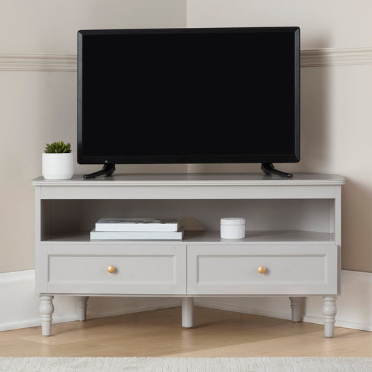 Ruby Corner TV Unit - Stone Grey - DUSK