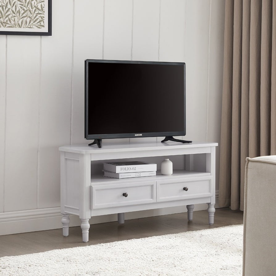 Ruby Corner TV Unit - Washed Stone - DUSK