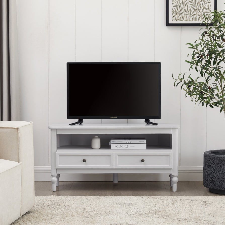 Ruby Corner TV Unit - Washed Stone - DUSK