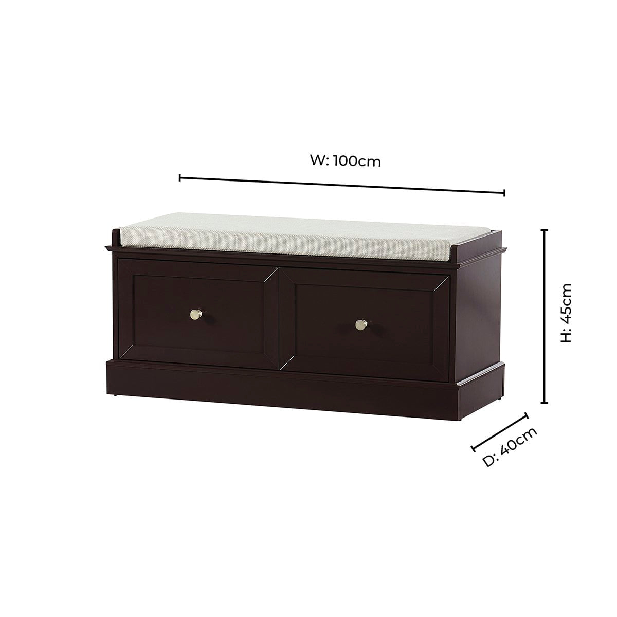 Ruby Seated Storage - Chocolate - DUSK