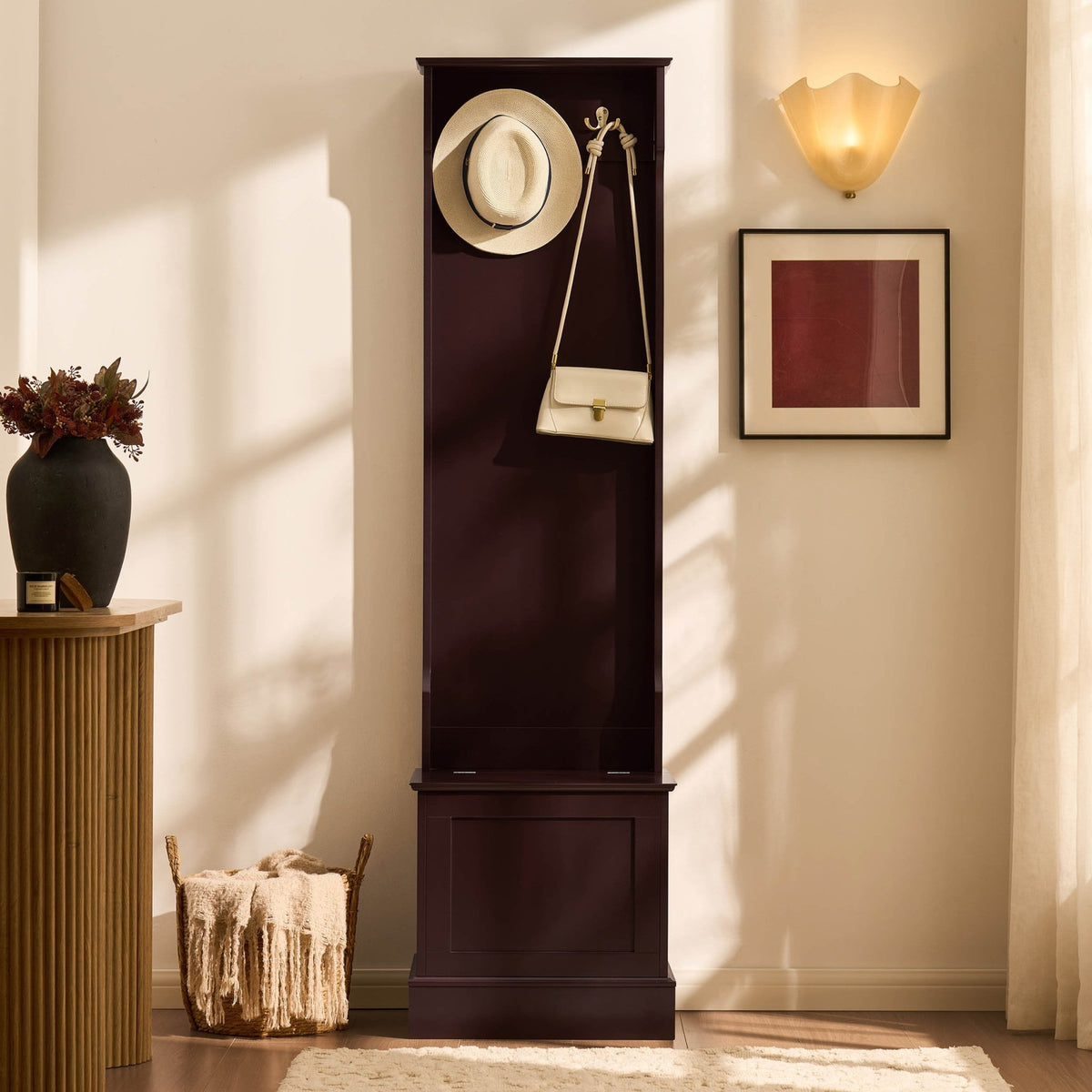 Ruby Space Saving Entry Way Cabinet - Chocolate - DUSK