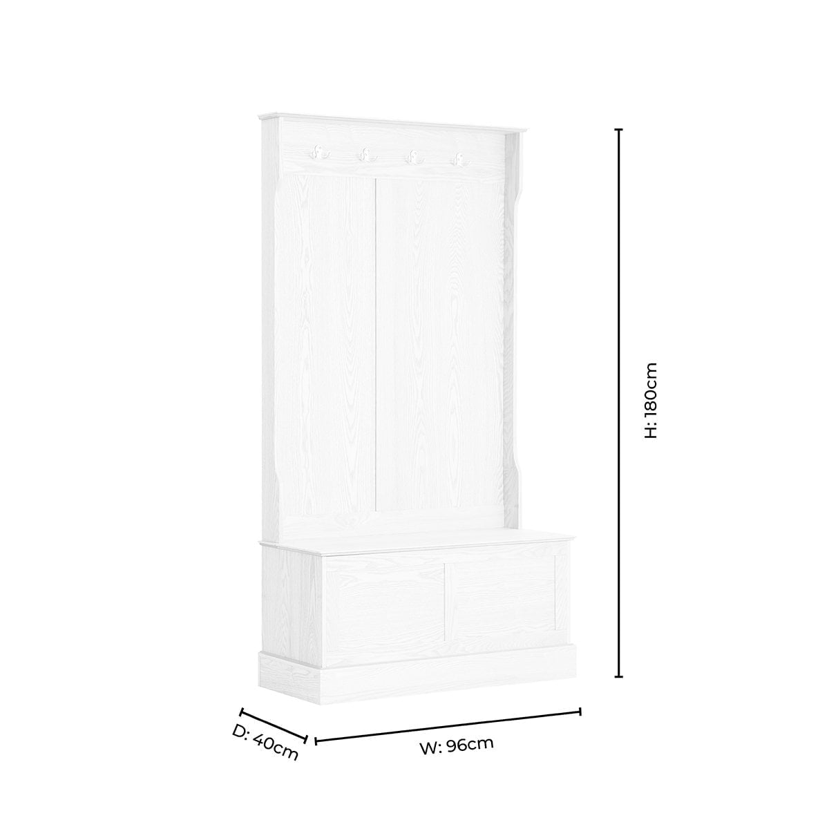 Ruby Space Saving Entry Way Cabinet - Light Wood - DUSK
