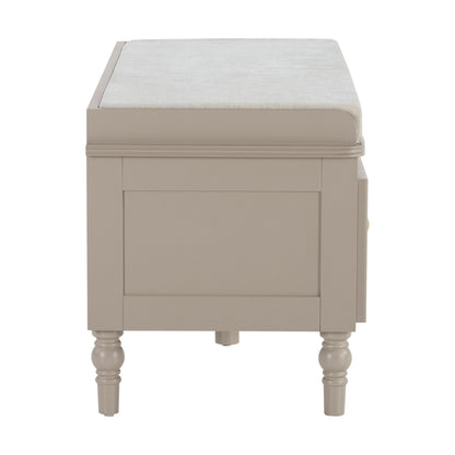 Ruby Storage Cupboard with Seat - Taupe - DUSK