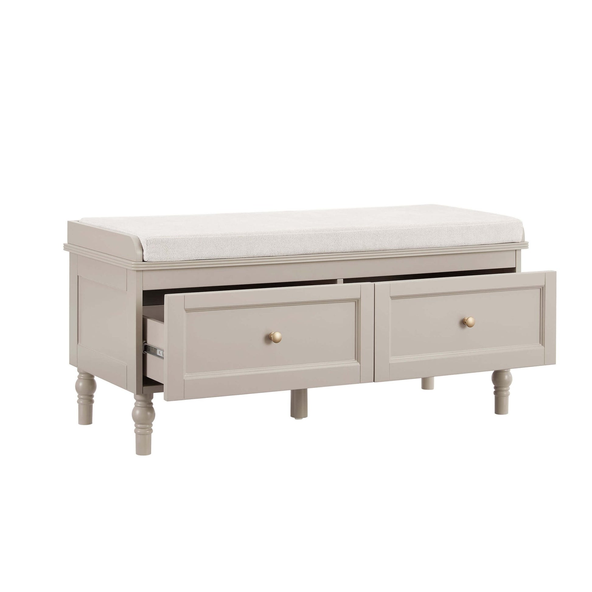 Ruby Storage Cupboard With Seat - Taupe - DUSK